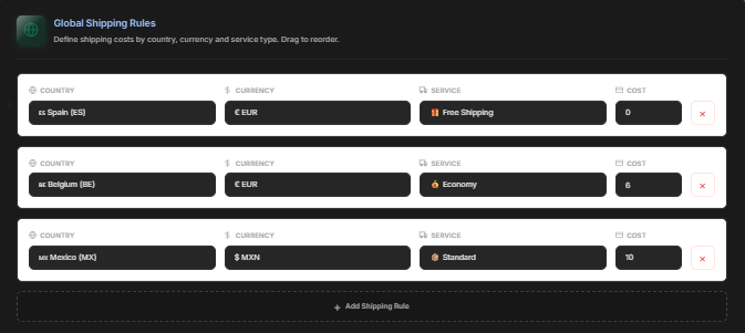 Shipping Rules Builder